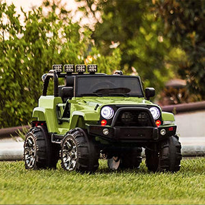 Best Choice Products Kids 12V Ride On Truck w/ Remote Control, 3 Speeds, LED Lights, AUX, Green