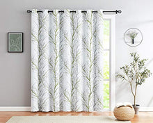 Load image into Gallery viewer, Blackout Sliding Glass Door Curtain 8ft Tree Branch Print Patio Door Curtain 96inches Thermal Insulated Energy Efficient Wide Window Curtain Drapes for Bedroom Living Room Divider 1 Panel 100"w
