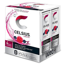 Load image into Gallery viewer, CELSIUS Essential Energy Drink 12 Fl Oz, Sparkling Wild Berry (Pack of 24)
