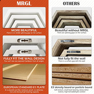 MRGL Hexagon Floating Shelves Set of 3, Honeycomb Shelves, Wall Mounted, Display Shelf, Room Decor White