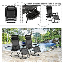 Load image into Gallery viewer, BMS Zero Patio Set of 2 Folding Outdoor Anti Gravity Lounge Reclining Camping Deck Chair with Pillow and Cup Holder （Black）
