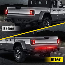 Load image into Gallery viewer, SUPAREE 5FT LED Triple Tailgate Light Bar Plug-and-Play with 4-Way Flat Connector Wire - Amber Sequential Turn Signal Red Brake/Running, White Reverse Lights for Pickup Truck
