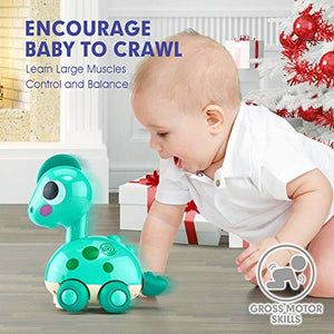 CubicFun Baby Toys 6 to 12 Months Touch & Go Musical Light Baby Crawling Toys, Baby Infant Toys 12-18 Months Tummy Time Toys for 1 Year Old Boy Gifts Girl Toy, Baby Toddler Boy Toys Age 1-2 Baby Gifts