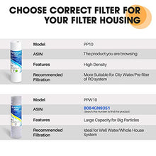 Load image into Gallery viewer, PUREPLUS 5 Micron 10" x 2.5" Whole House Sediment Home Water Filter Cartridge Replacement for Any 10 inch RO Unit, Culligan P5, Aqua-Pure AR110, Dupont WFPFC5002, CFS10, WHKF-G05, 4Pack
