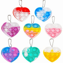 Load image into Gallery viewer, Valentines Day Cards for Kids - Valentines Day Gifts for Kids - 24 Mini Heart Pop Fidget Toys Bulk - Valentine Exchange Cards for Classroom School Party Favors Toddlers Girls Boys Age 3 Year and Up
