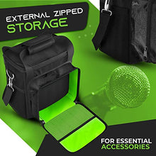 Load image into Gallery viewer, GearIT Microphone Carrying Bag for 8 Microphones, Adjustable Foam Case Fits Wireless Microphones and Stage Mics, Zipper and Mesh Pockets, Includes Shoulder Strap

