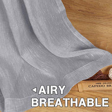 Load image into Gallery viewer, Linen Curtains Nickel Grommet Natural Linen Semi-Sheer Curtains 2 Panels, Privacy Added Premium Soft Rich Material Drapes for Bedroom/Livingroom/Sliding Door - 52x84 - Inch - Dove
