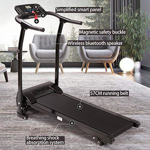 UNBRUVO Electric Folding Treadmill with Incline LCD Display, Fitness Motorized Running Jogging Machine 265 LBS Load-Bearing,Perfect for Home Exercise,Fast and Easy Assembly