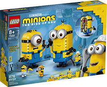 Load image into Gallery viewer, LEGO Minions: Brick-Built Minions and Their Lair (75551) Building Kit for Kids, Great Birthday Present for Kids Who Love Minion Toys and Kevin, Bob and Stuart Minion Characters, New 2020 (876 Pieces)
