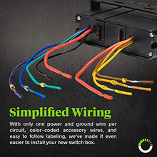 Load image into Gallery viewer, 6-Gang 12V Rocker Switch Box [40 Amp Max.] [12 AWG Wires][12 Volt DC] SPST On/Off Rocker Toggle Switch Panel Box for Auto Automotive Lights Car Marine Boat Truck Vehicles &amp; More
