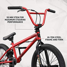 Load image into Gallery viewer, Mongoose Legion L20 Freestyle BMX Bike Line for Beginner-Level to Advanced Riders, Steel Frame, 20-Inch Wheels, Red
