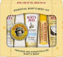 Load image into Gallery viewer, Burt's Bees Gift Set, 5 Essential Products, Deep Cleansing Cream, Hand Salve, Body Lotion, Foot Cream &amp; Lip Balm, Travel Size
