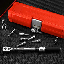 Load image into Gallery viewer, EPAuto Bike Tool 1/4 Inch Drive Click Torque Wrench Set (2 to 20 Nm), Hex/Torx Bit Socket Extension Bar Bicycle Maintenance Kit
