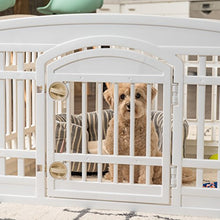 Load image into Gallery viewer, IRIS USA (586680) 24'' 4 Panel Exercise Pet Playpen with Door, White Cl-604E
