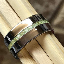 Load image into Gallery viewer, Genuine 2ct Green Peridot 925 Solid Sterling Silver Men&#39;s Ring Size 7, 8
