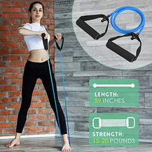 Load image into Gallery viewer, Wosweet Exercise Resistance Bands Set, 11 Pack Workout Bands Set with Poster, 5 Loop Resistance Bands 2 Resistance Bands for Hips 1 Non-Latex Elastic Bands Arm Workout Pull Rop Carry Bag
