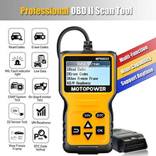 Load image into Gallery viewer, MOTOPOWER MP69033 Car OBD2 Scanner Code Reader Engine Fault Code Reader Scanner CAN Diagnostic Scan Tool for All OBD II Protocol Cars Since 1996, Yellow
