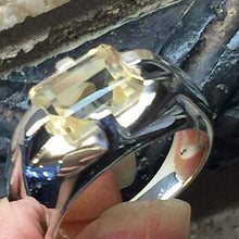 Load image into Gallery viewer, Natural 2ct Golden Citrine 925 Solid Sterling Silver Unisex Ring Size 6, 7, 8, 9
