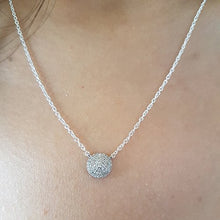 Load image into Gallery viewer, Dazzlingrock Collection 0.10 Carat (ctw) Round Diamond Ladies Circle Pendant 1/10 CT, 14K White Gold
