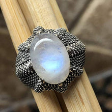 Load image into Gallery viewer, Natural Rainbow Moonstone 925 Solid Sterling Silver Men's Ring Size 7
