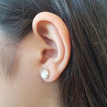 Load image into Gallery viewer, Rainbow Moonstone Stud Earrings 925 Sterling Silver Post studs Small 6mm Natural For Women Jewelry
