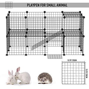 PawHut 36 Panel Pet Playpen Small Animal Cage Metal Wire Indoor Outdoor Portable