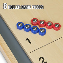 Load image into Gallery viewer, GoSports Shuffleboard and Curling 2 in 1 Table Top Board Game with 8 Rollers - Great for Family Fun
