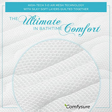Load image into Gallery viewer, COMFYSURE Bath Cushion for Tub - Extra-Large Full Body Bath Tub Pillow &amp; Non-Slip Spa Bathtub Mat Mattress Pad with Super Thick Breathable 3D Mesh Layers - Great Back Support for Adults (48&quot;x 15&quot;)
