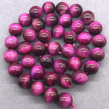 Load image into Gallery viewer, Daiwenwo Rose Tiger Eye Beads 8mm Gemstone Loose Natural Stone Round for Jewelry Making (Rose, 8mm(≈46pcs))
