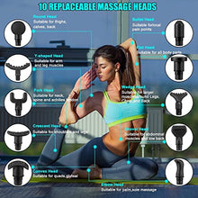Load image into Gallery viewer, TOLOCO Massage Gun, Upgrade Percussion Muscle Massage Gun for Athletes, Handheld Deep Tissue Massager (Black)
