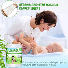 Load image into Gallery viewer, Shop Channels Bamboo Disposable Cloth Diaper Liners(4 Rolls) Fragrance Free &amp; Chlorine Free, Compostable, Dye Free Flushable Biodegradable Gentle and Soft 100 Sheets Each Roll(Pack of 4)
