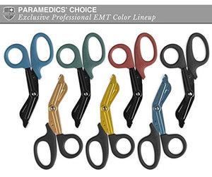 7.5" EMT Trauma Shears (Various Colors) - Heavy Duty Bandage Scissors, Military-Grade for Doctors, Nurse, Paramedic First Responder and First Aid Emergency Trauma Kits (Black Shears)
