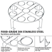 Load image into Gallery viewer, Egg Steamer Rack, Packism Steaming Rack Fit 6,8Qt Instant Pot Accessories Air Fryer Ninja Foodi, Cook 18 Eggs, Stainless Steel Kitchen Trivet Stackable Steaming Holder Pressure Cooker Accessories
