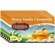 Load image into Gallery viewer, Celestial Seasonings Herbal Tea, Honey Vanilla Chamomile, Caffeine Free, 20 Tea Bags (Pack of 6)
