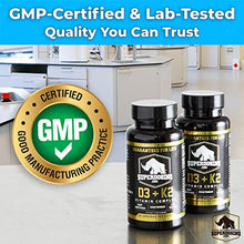 Load image into Gallery viewer, [270 Days] Best Value, Max Strength 10,000 iu Vitamin D3 and 1500 mcg Vitamin K2 Supplements. D3K2 Vegan Capsules for Bone and Heart Health. D3-K2 MK4 to Boost Immune System. Best K2D3 Vitamins 3pk
