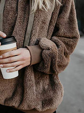 Load image into Gallery viewer, Century Star Womens Fuzzy Hoodies Pullover Cozy Oversized Pockets Hooded Sweatshirt Athletic Fleece Hoodies Brown Large
