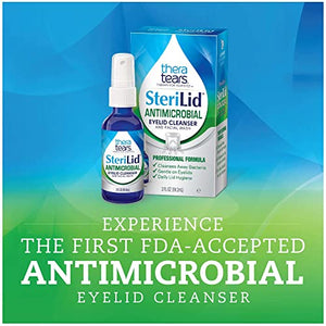 TheraTears Sterilid Antimicrobial Eyelid Cleanser and Facial Wash, with Hypochlorous Acid, 59 mL, 2 Fl oz Spray