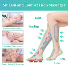 Load image into Gallery viewer, Shiatsu Foot Massager with Deep Kneading, Foot and Calf Massager with Heat, Air Leg Compression Massager for Circulation, Relieve Plantar Fasciitis,3 Modes 3 Intensities, Up to Size 14 (Dark Gray)
