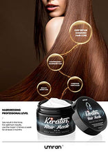 Load image into Gallery viewer, UMRAN Keratin Hair Mask - Moistorize and smoothen hair - Intensive Treatment for Dry Damaged Hair with Biotin,Retinol and Shea Butter - Hair Care Products for Women &amp; Men
