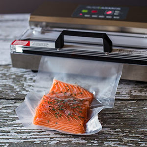 150 Vacuum Sealer Storage Bags for Food Saver, Seal a Meal Vac Sealers, 50 Each Bag Size: Pint 6x10, Quart 8x12, Gallon 11x16 BPA Free, Sous Vide Vaccume Safe Commercial Grade Universal Bag Avid Armor