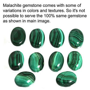 925 Sterling Silver Pendant Natural Malachite Handmade Jewelry