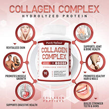 Load image into Gallery viewer, Premium Multi Collagen Peptides Capsules (Types I, II, III, V, X) - Anti-Aging, Hair, Skin and Nails, Digestive &amp; Joint Health Supplement, Hydrolyzed Collagen Pills, Women &amp; Men (90 Collagen Capsules)
