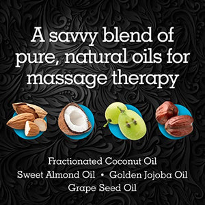 Skinsations - Natural Massage & Body Oil - Unscented 8oz | Relaxing, Sore Muscle Aromatherapy, Edible Sweet Almond Blend with Fractionated Coconut, Grapeseed & Jojoba Oils, Soothes Dry, Sensitive Skin