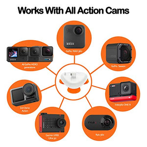 Bodhi Floaty Suction Cup Mount - Floating GoPro Accessory for Kayak, Surfboard, Boat, Car - Floats Action Cameras Including Hero9 Hero 8 Hero 7, GoPro Max, Insta360, DJI OSMO, AKASO, APEMAN, Campark