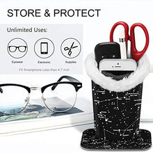 Load image into Gallery viewer, Fintie Plush Lined Eyeglasses Holder with Magnetic Base- PU Leather Glasses Stand Case (ZA-Constellation)
