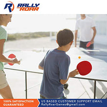 Load image into Gallery viewer, Rally and Roar Premium Table Tennis Paddle Set, Includes 4 Paddles, 3-Star Balls and Carry Case
