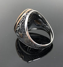 Load image into Gallery viewer, KAR Handmade .925 Sterling Silver Agate (Aqeeq) Stone Ottoman Men&#39;s Ring -US K65B (10.5)
