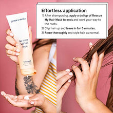 Load image into Gallery viewer, Rescue My Hair Mask - Vegan Hair Mask For Dry Damaged Hair And Growth - Argan Oil Curly Hair Mask - Vegan Protein Hair Bonding Deep Conditioner For Dry Damaged Hair - Hair Masque by grace and stella
