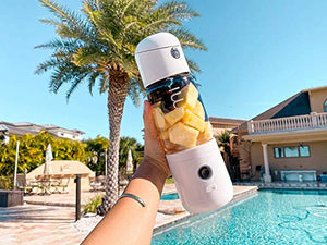 Teami MIXit Portable Blender 2.0 - USB Rechargeable, 18.6oz, GLASS - Use at the Office or Gym - 30 Seconds for Smoothies and Protein Shakes, Personal Blender with 6 Powerful Stainless Blades (Black)