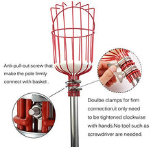 Load image into Gallery viewer, COCONUT Fruit Picker Tool, Fruit Picker with Basket and Pole Easy to Assemble &amp; Use Fruits Catcher Tree Picker for Getting Fruits(5ft)
